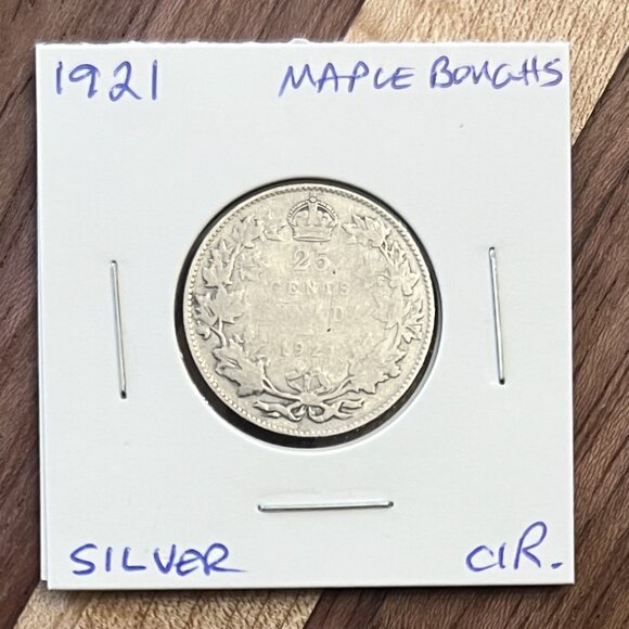 Exceptional 1920, 1921, 1927 & 1928 Canada 4 x 25¢ .800 Silver Coins! - Picture 5 of 16
